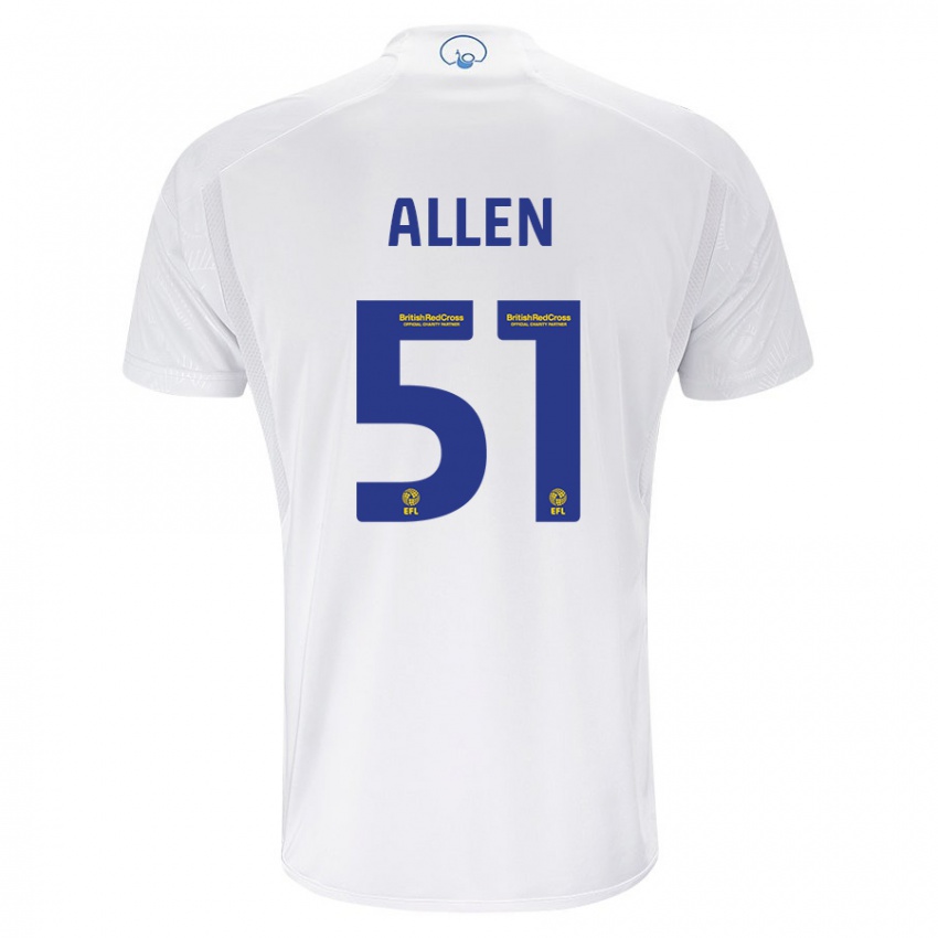 Niño Camiseta Charlie Allen #51 Blanco 1ª Equipación 2023/24 La Camisa