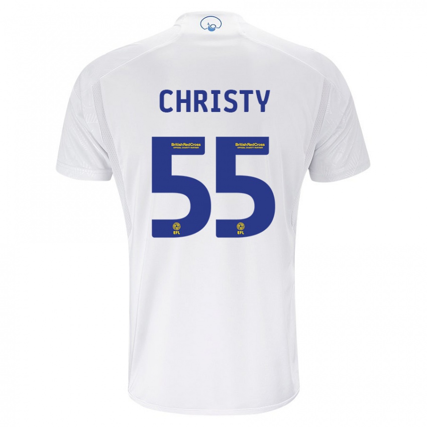 Niño Camiseta Harry Christy #55 Blanco 1ª Equipación 2023/24 La Camisa