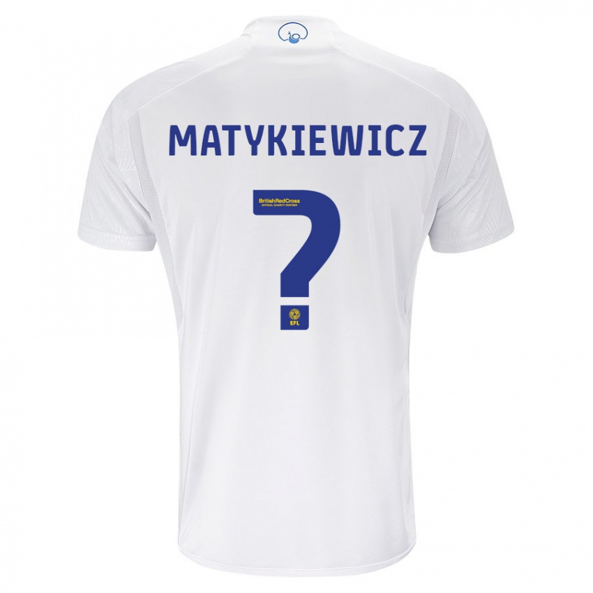 Niño Camiseta Luke Matykiewicz #0 Blanco 1ª Equipación 2023/24 La Camisa