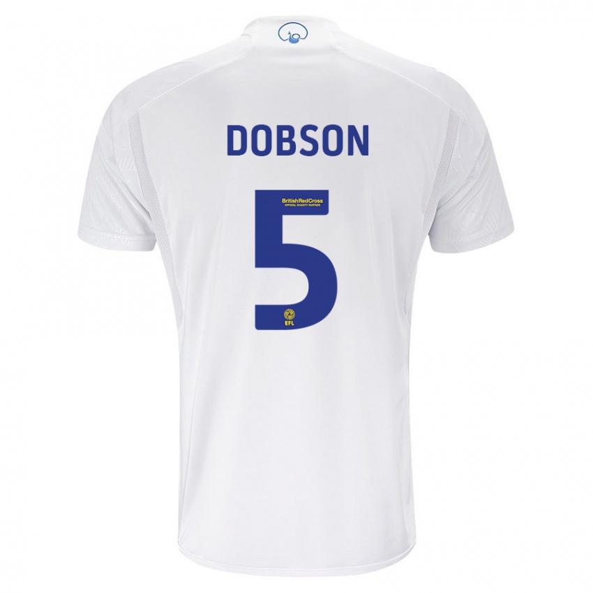 Niño Camiseta Ellie Dobson #5 Blanco 1ª Equipación 2023/24 La Camisa