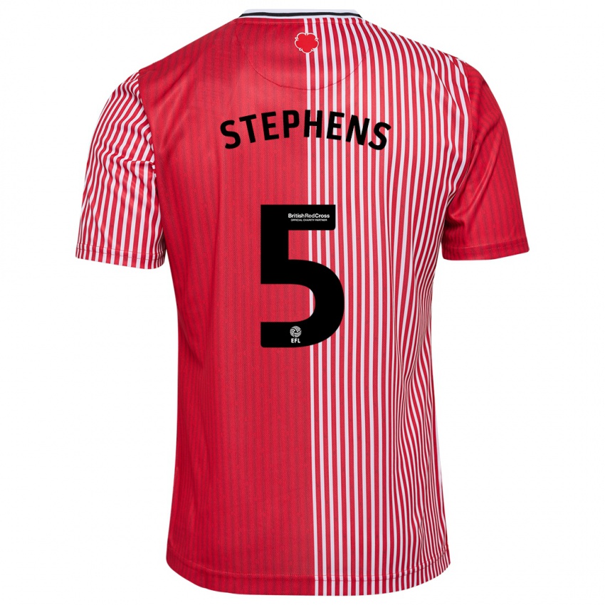 Niño Camiseta Jack Stephens #5 Rojo 1ª Equipación 2023/24 La Camisa