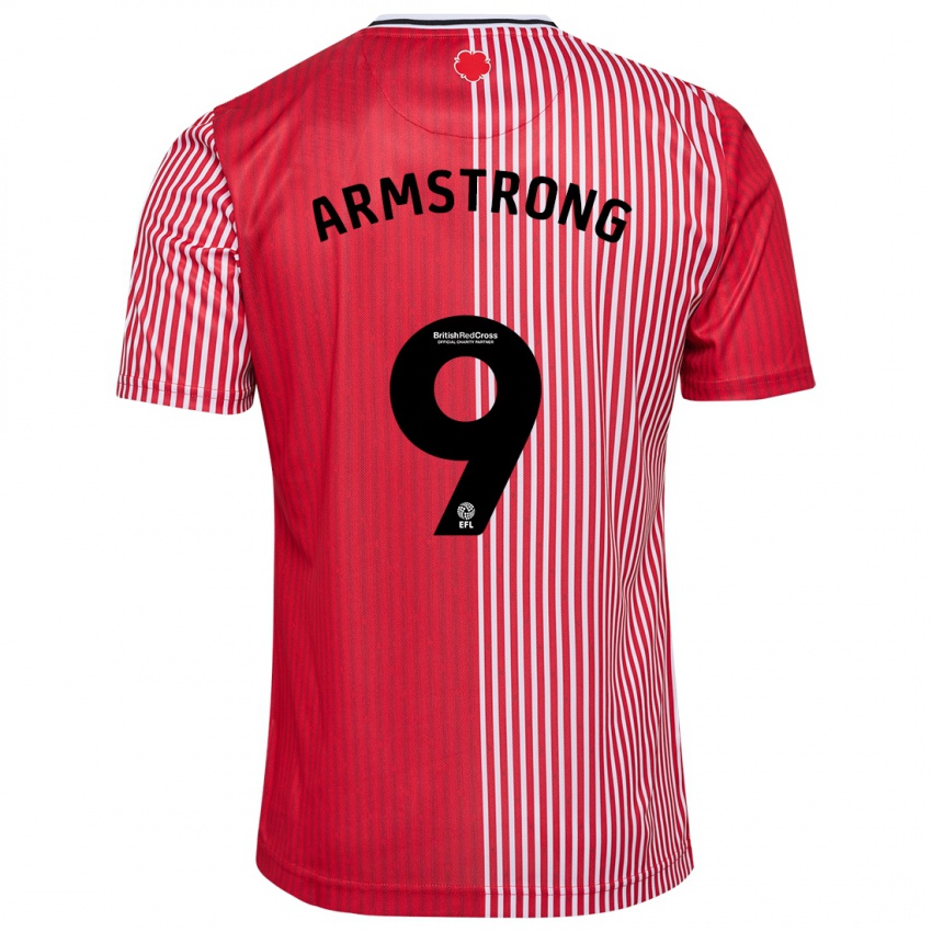 Niño Camiseta Adam Armstrong #9 Rojo 1ª Equipación 2023/24 La Camisa