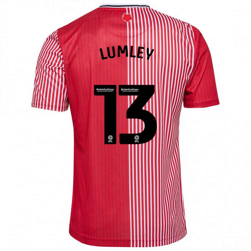Niño Camiseta Joe Lumley #13 Rojo 1ª Equipación 2023/24 La Camisa