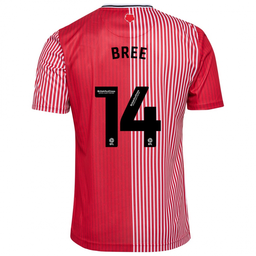 Niño Camiseta James Bree #14 Rojo 1ª Equipación 2023/24 La Camisa