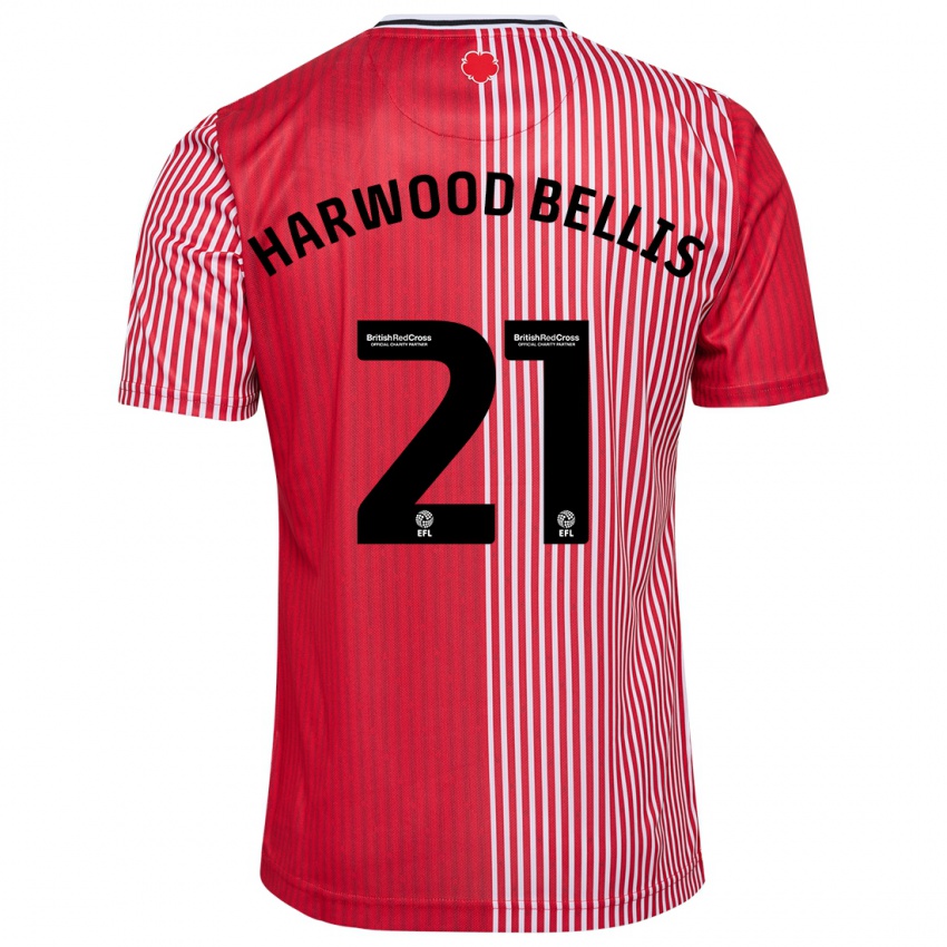 Niño Camiseta Taylor Harwood-Bellis #21 Rojo 1ª Equipación 2023/24 La Camisa