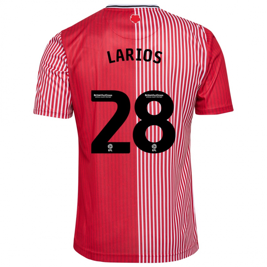 Niño Camiseta Juan Larios #28 Rojo 1ª Equipación 2023/24 La Camisa