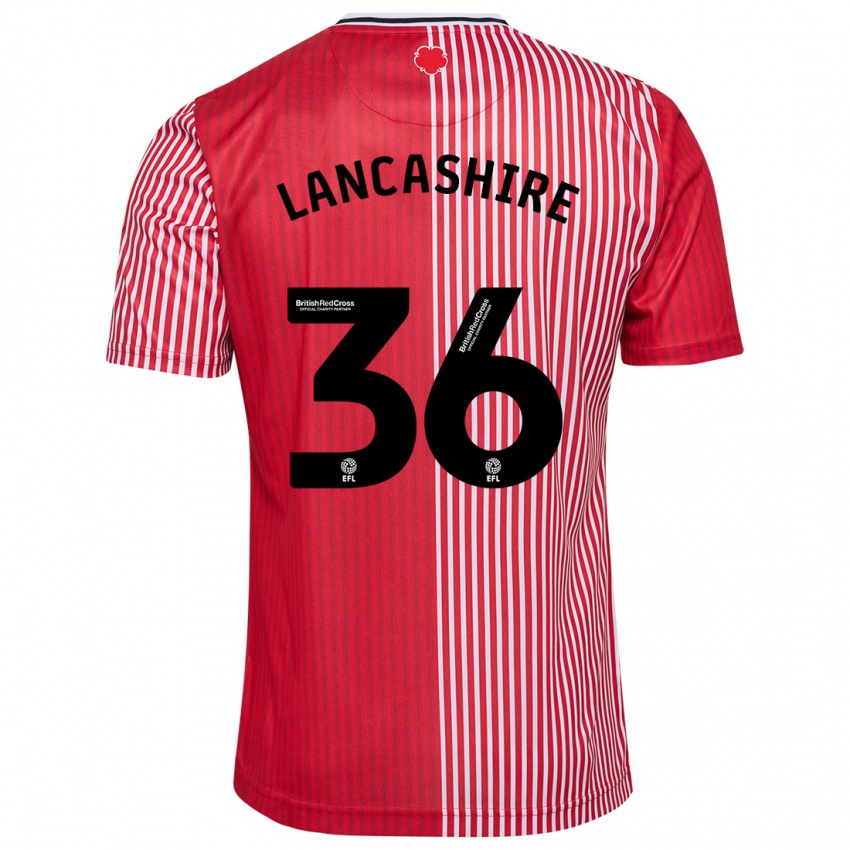 Niño Camiseta Olly Lancashire #36 Rojo 1ª Equipación 2023/24 La Camisa