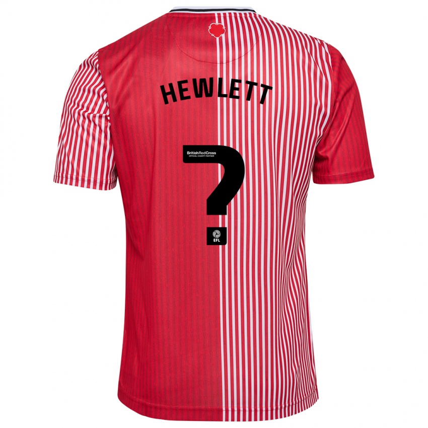 Niño Camiseta Jem Hewlett #0 Rojo 1ª Equipación 2023/24 La Camisa