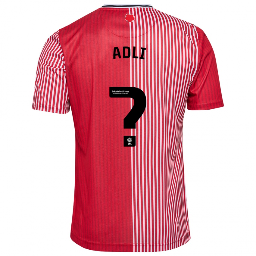 Niño Camiseta Mohamed Adli #0 Rojo 1ª Equipación 2023/24 La Camisa