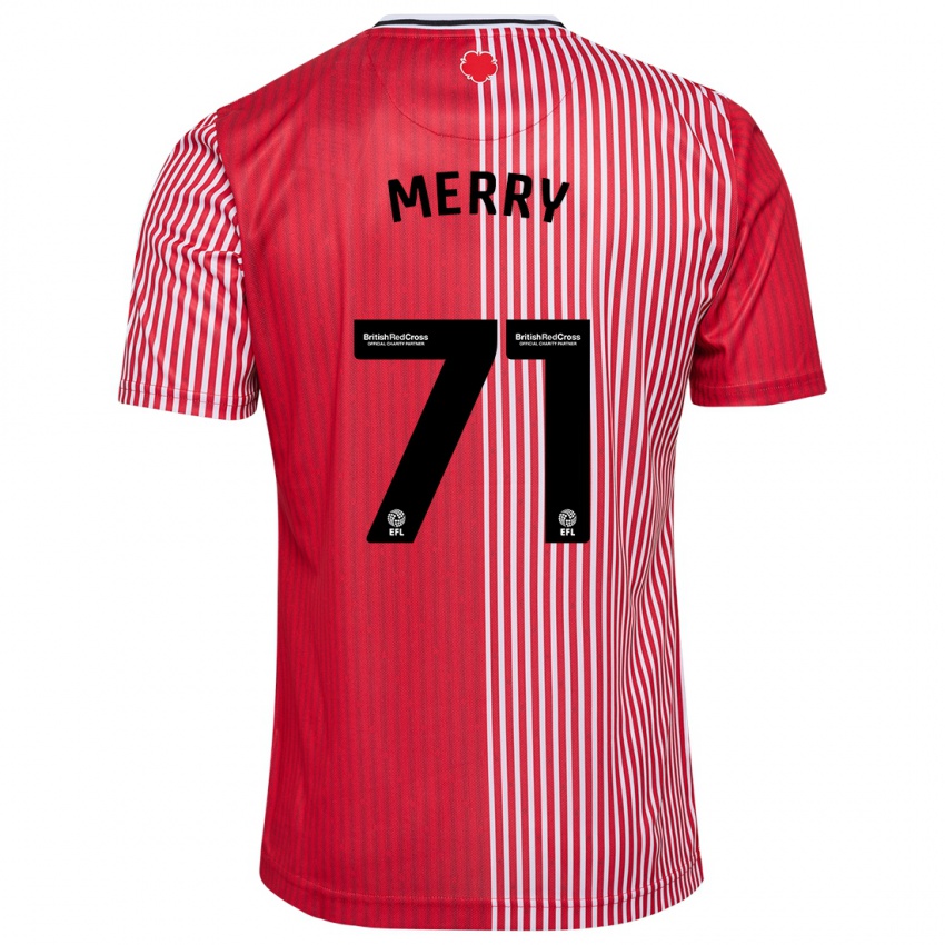 Niño Camiseta Will Merry #71 Rojo 1ª Equipación 2023/24 La Camisa