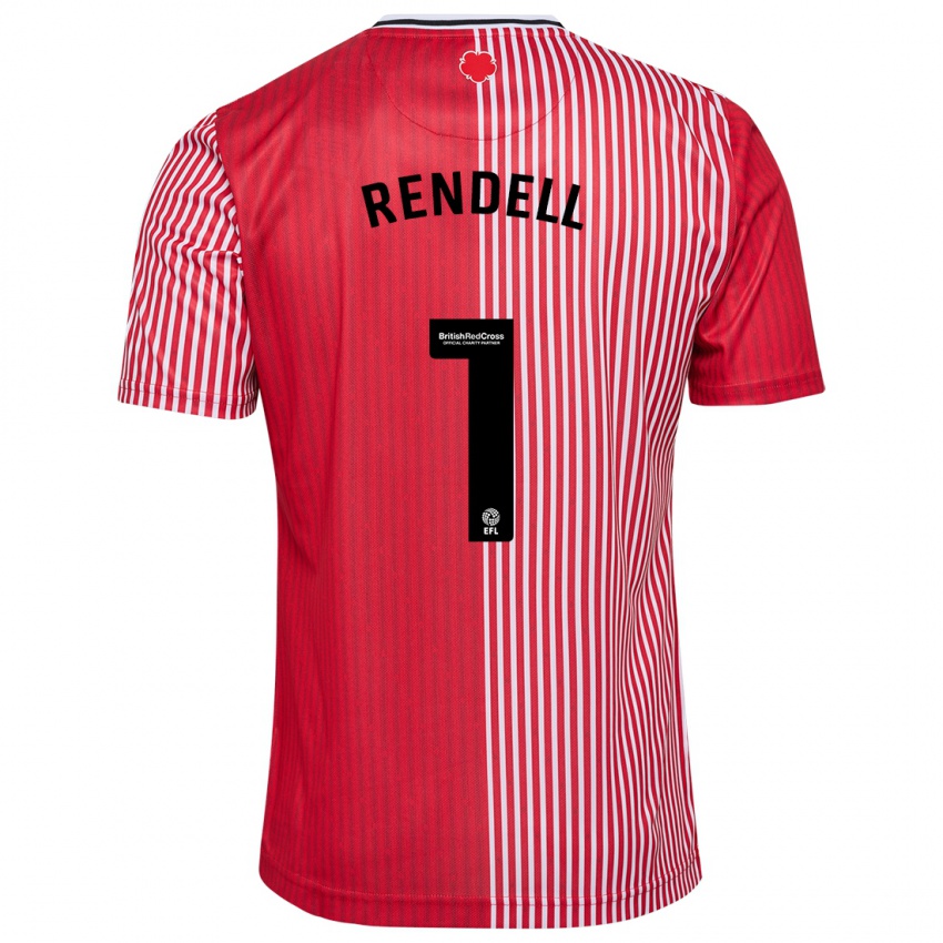 Niño Camiseta Kayla Rendell #1 Rojo 1ª Equipación 2023/24 La Camisa
