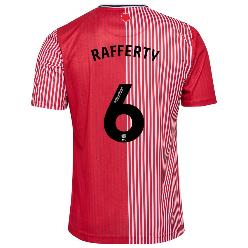 Niño Camiseta Laura Rafferty #6 Rojo 1ª Equipación 2023/24 La Camisa