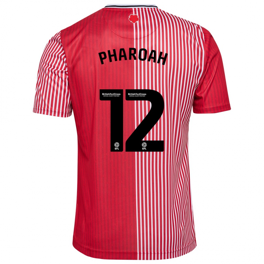 Niño Camiseta Sophia Pharoah #12 Rojo 1ª Equipación 2023/24 La Camisa