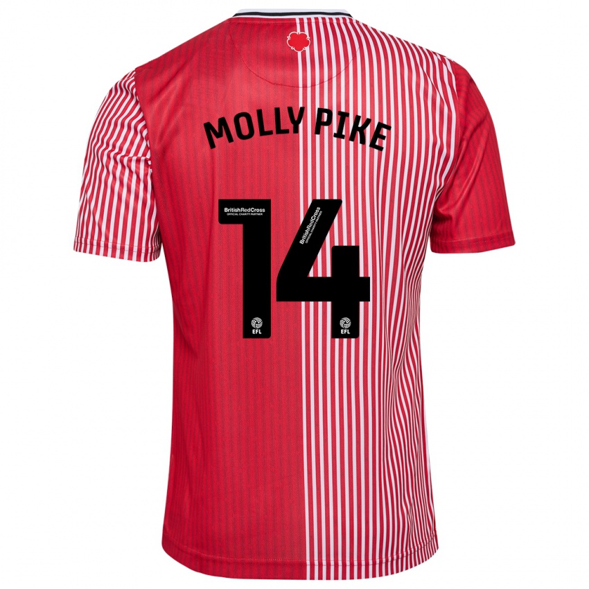 Niño Camiseta Molly Pike #14 Rojo 1ª Equipación 2023/24 La Camisa