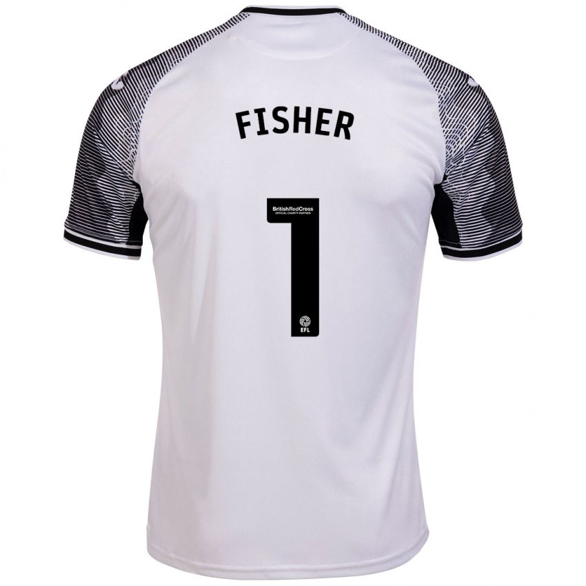 Niño Camiseta Andy Fisher #1 Blanco 1ª Equipación 2023/24 La Camisa