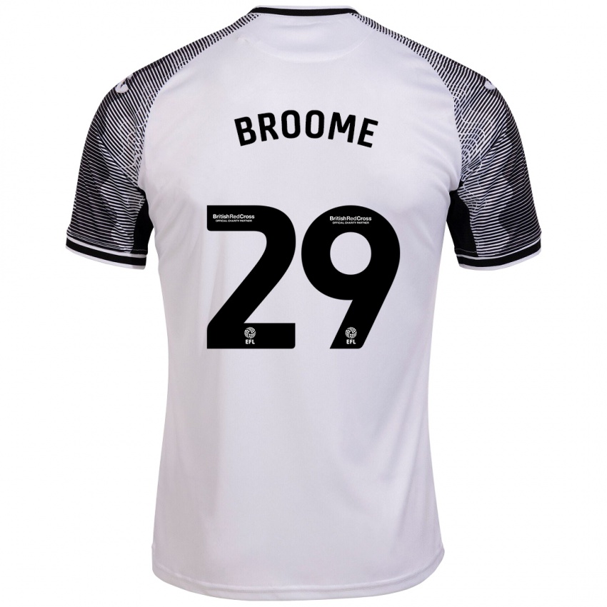 Niño Camiseta Nathan Broome #29 Blanco 1ª Equipación 2023/24 La Camisa