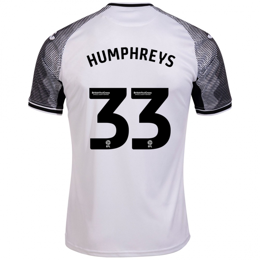 Niño Camiseta Bashir Humphreys #33 Blanco 1ª Equipación 2023/24 La Camisa
