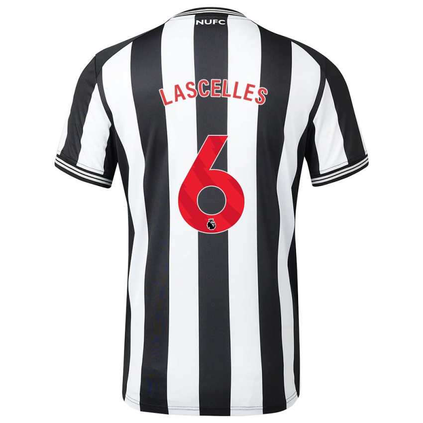 Niño Camiseta Jamaal Lascelles #6 Blanco Negro 1ª Equipación 2023/24 La Camisa