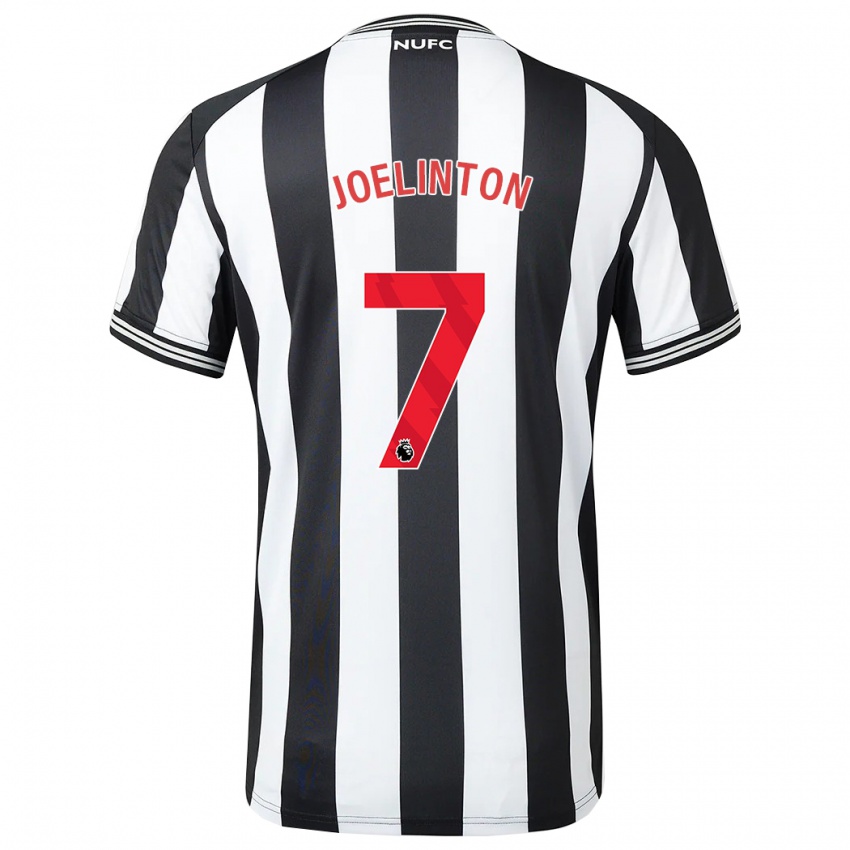 Niño Camiseta Joelinton #7 Blanco Negro 1ª Equipación 2023/24 La Camisa