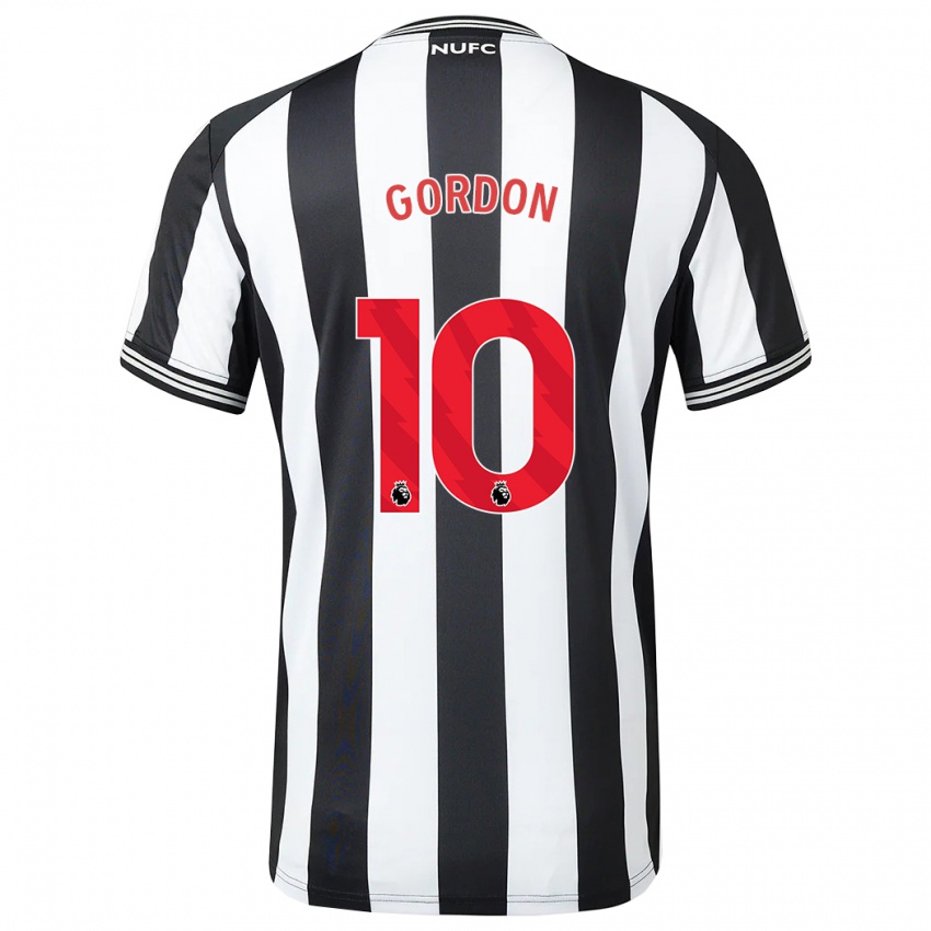 Niño Camiseta Anthony Gordon #10 Blanco Negro 1ª Equipación 2023/24 La Camisa
