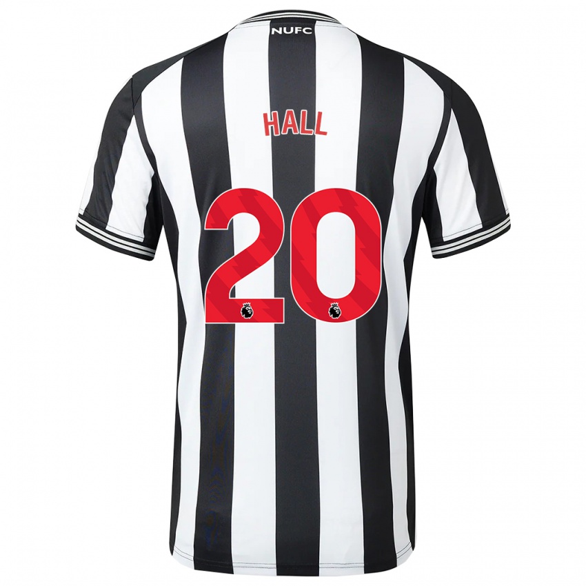 Niño Camiseta Lewis Hall #20 Blanco Negro 1ª Equipación 2023/24 La Camisa