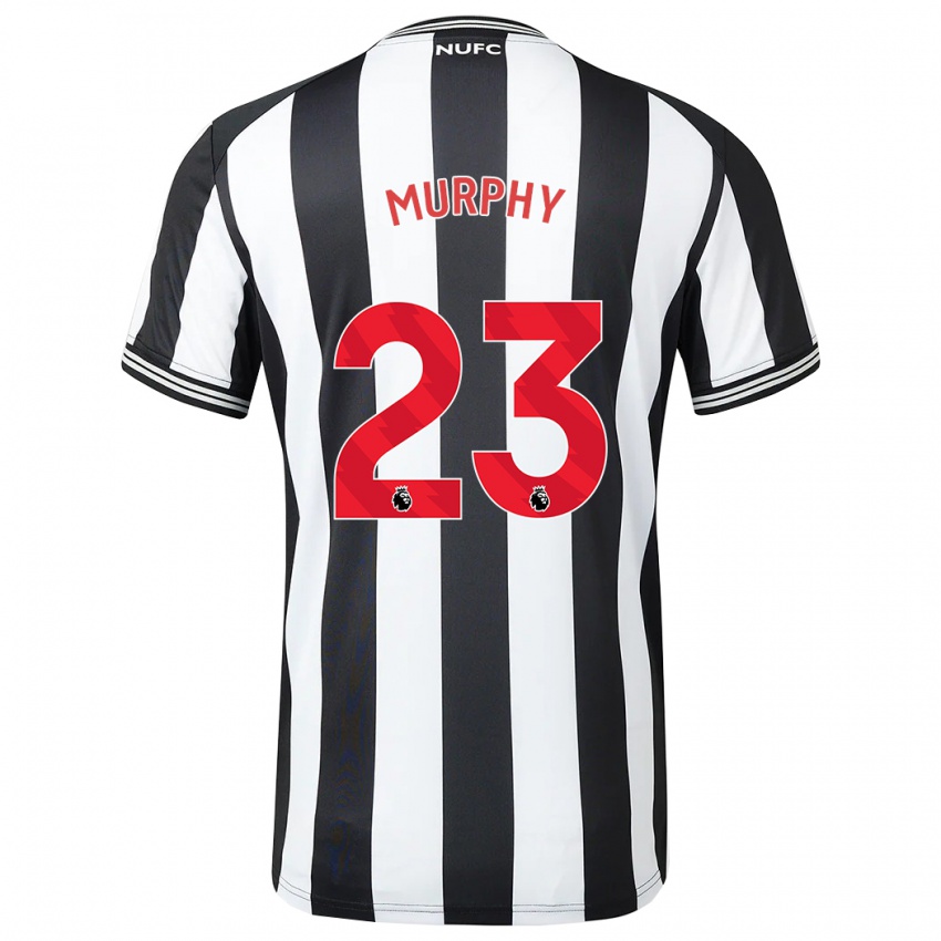 Niño Camiseta Jacob Murphy #23 Blanco Negro 1ª Equipación 2023/24 La Camisa