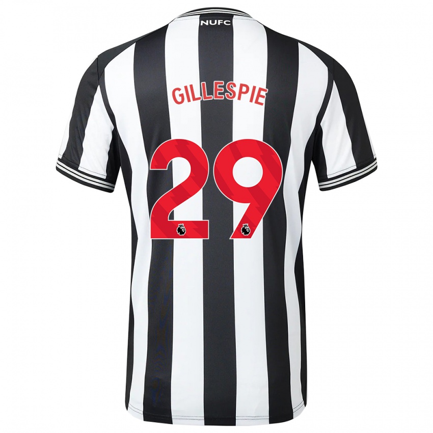 Niño Camiseta Mark Gillespie #29 Blanco Negro 1ª Equipación 2023/24 La Camisa