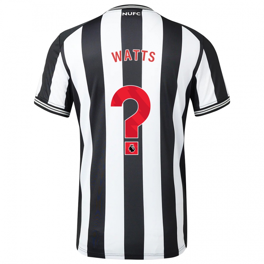 Niño Camiseta Logan Watts #0 Blanco Negro 1ª Equipación 2023/24 La Camisa