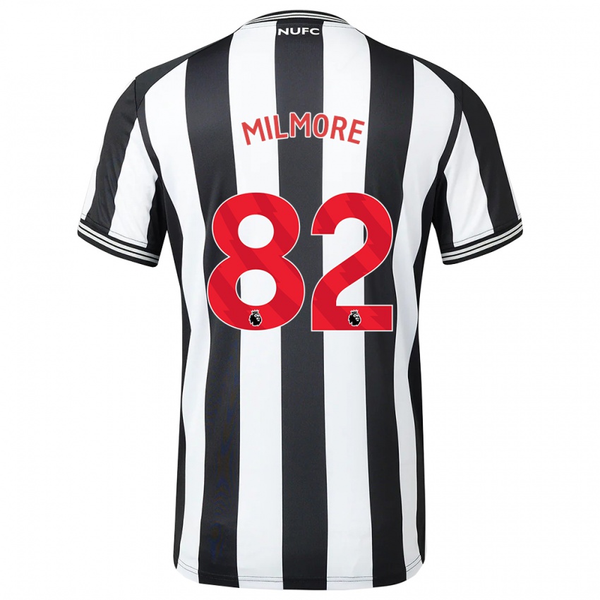 Niño Camiseta Carter Milmore #82 Blanco Negro 1ª Equipación 2023/24 La Camisa