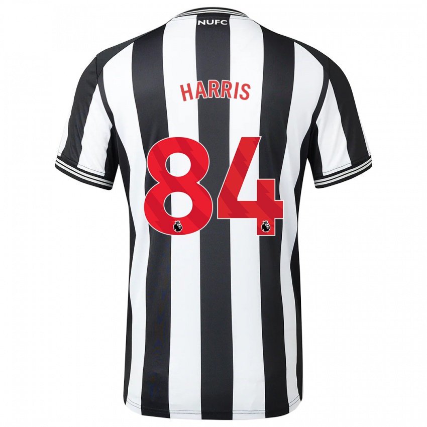 Niño Camiseta Aidan Harris #84 Blanco Negro 1ª Equipación 2023/24 La Camisa