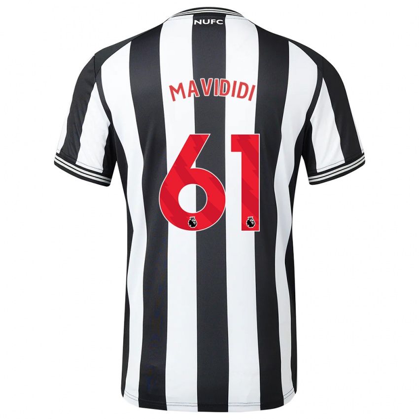 Niño Camiseta Shaun Mavididi #61 Blanco Negro 1ª Equipación 2023/24 La Camisa