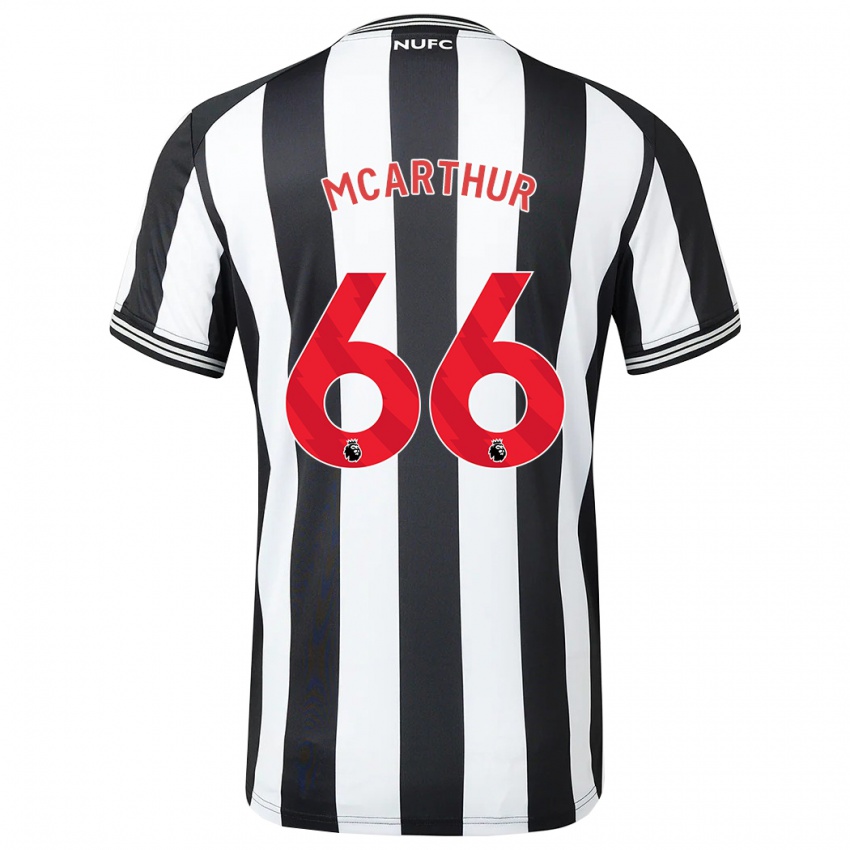 Niño Camiseta Charlie Mcarthur #66 Blanco Negro 1ª Equipación 2023/24 La Camisa