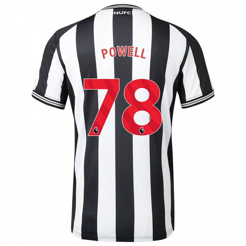 Niño Camiseta Harry Powell #78 Blanco Negro 1ª Equipación 2023/24 La Camisa