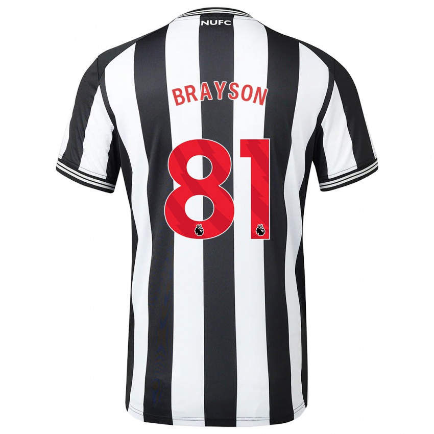 Niño Camiseta Joe Brayson #81 Blanco Negro 1ª Equipación 2023/24 La Camisa