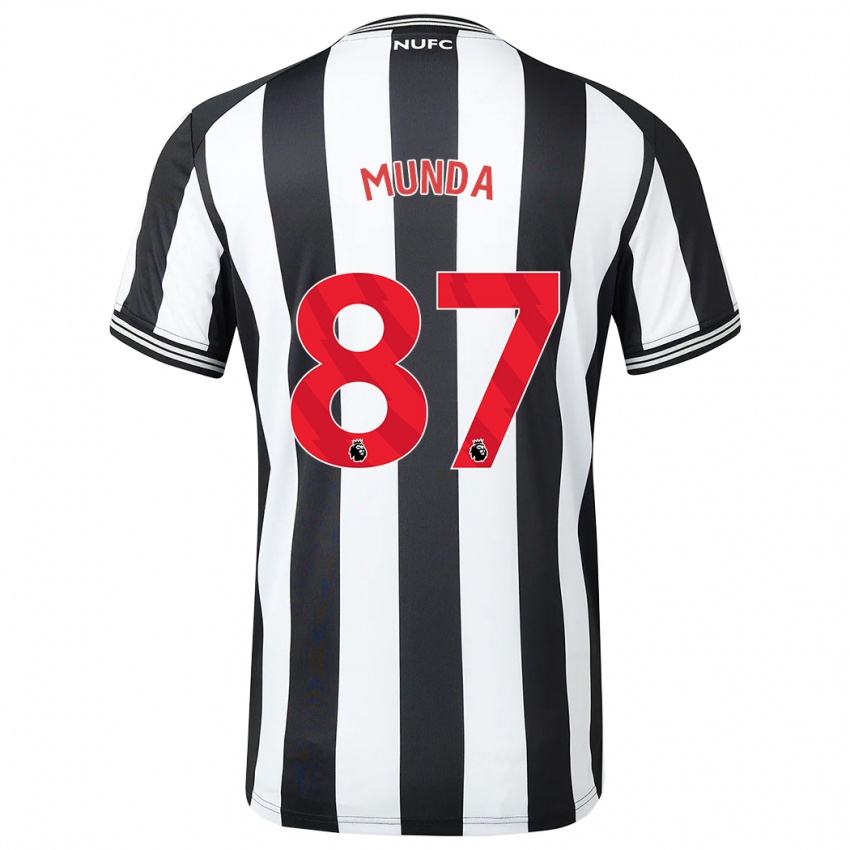 Niño Camiseta Anthony Munda #87 Blanco Negro 1ª Equipación 2023/24 La Camisa