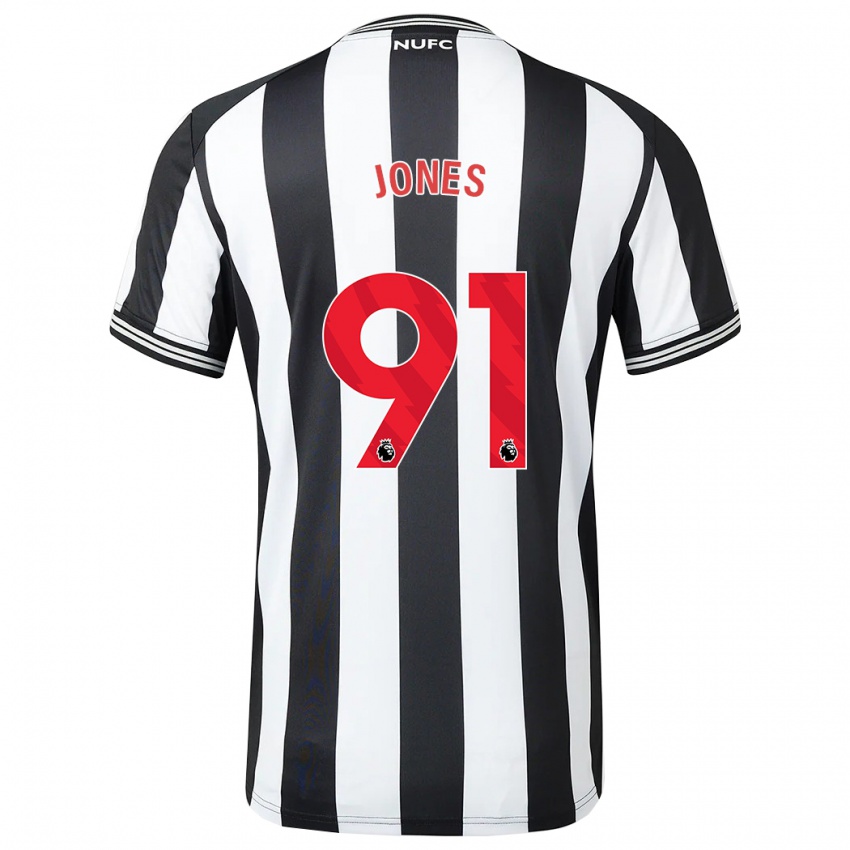 Niño Camiseta Tyler Jones #91 Blanco Negro 1ª Equipación 2023/24 La Camisa