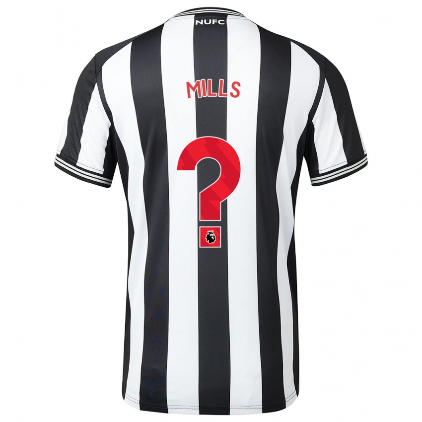 Niño Camiseta Michael Mills #0 Blanco Negro 1ª Equipación 2023/24 La Camisa
