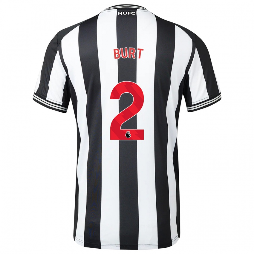 Niño Camiseta Daisy Burt #2 Blanco Negro 1ª Equipación 2023/24 La Camisa