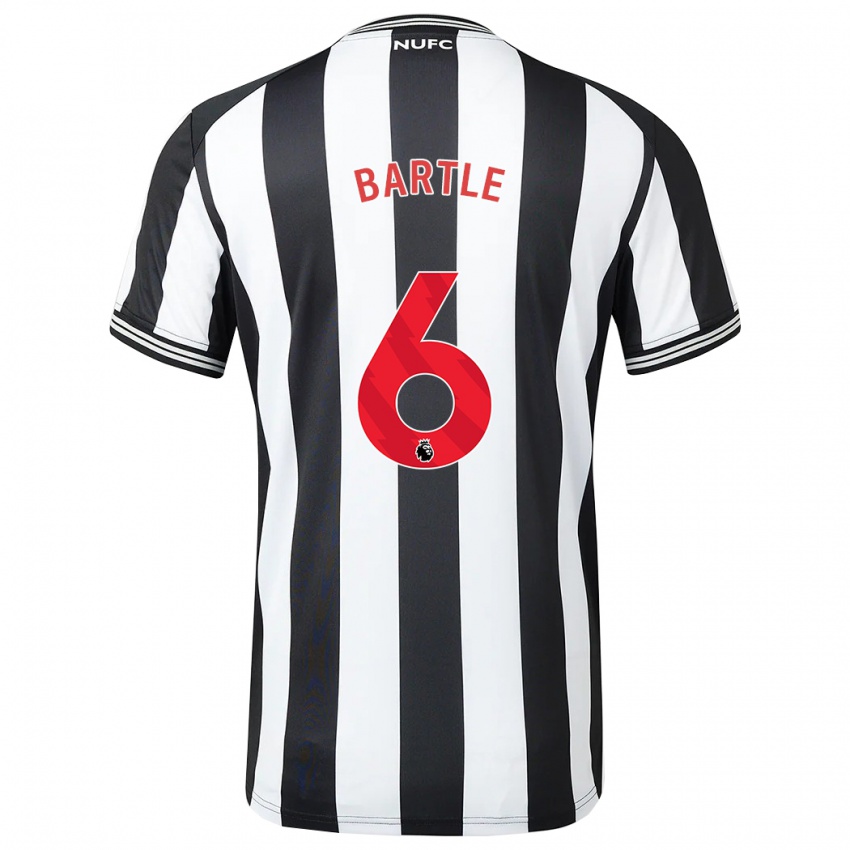Niño Camiseta Jodie Bartle #6 Blanco Negro 1ª Equipación 2023/24 La Camisa