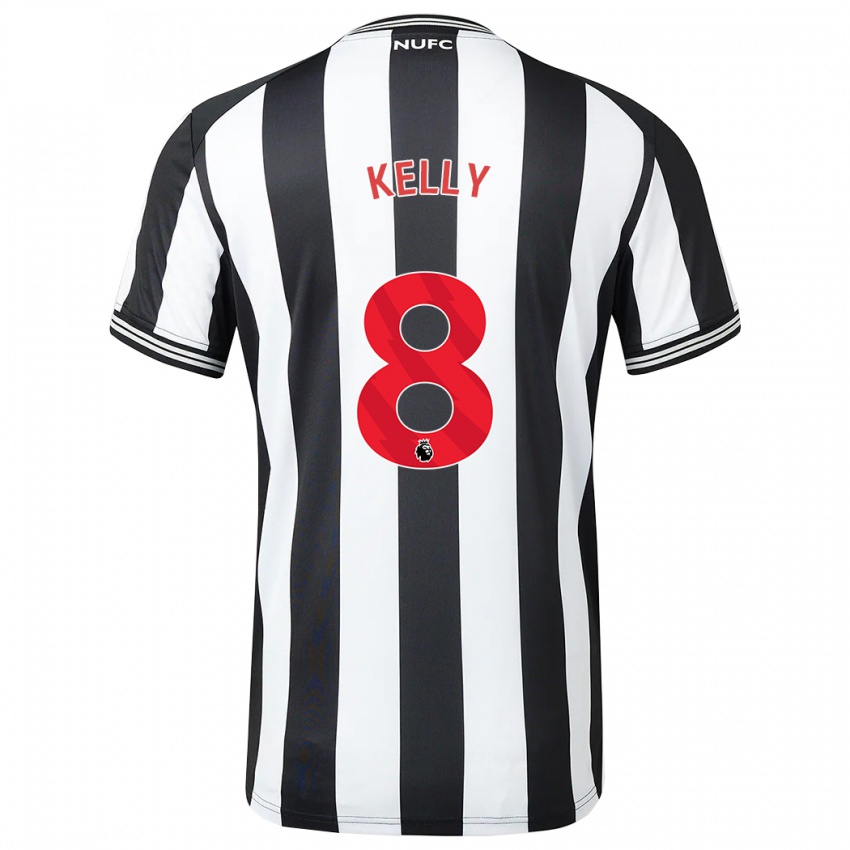 Niño Camiseta Emma Kelly #8 Blanco Negro 1ª Equipación 2023/24 La Camisa