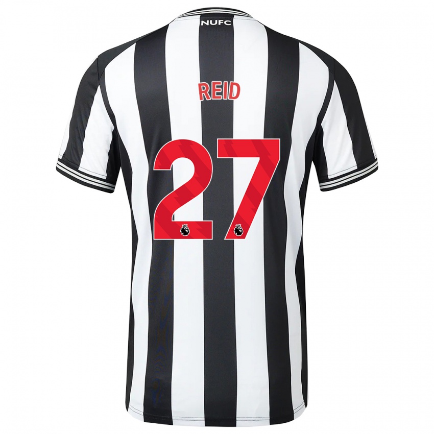 Niño Camiseta Hannah Reid #27 Blanco Negro 1ª Equipación 2023/24 La Camisa