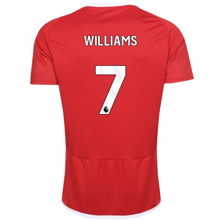 Niño Camiseta Neco Williams #7 Rojo 1ª Equipación 2023/24 La Camisa