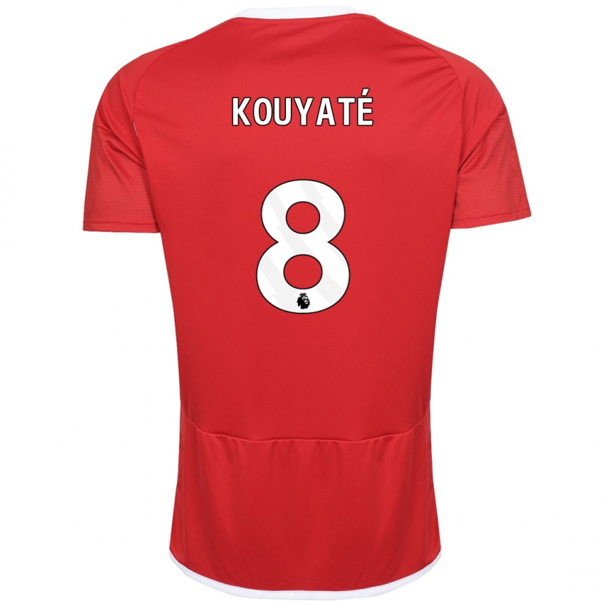 Niño Camiseta Cheikhou Kouyaté #8 Rojo 1ª Equipación 2023/24 La Camisa