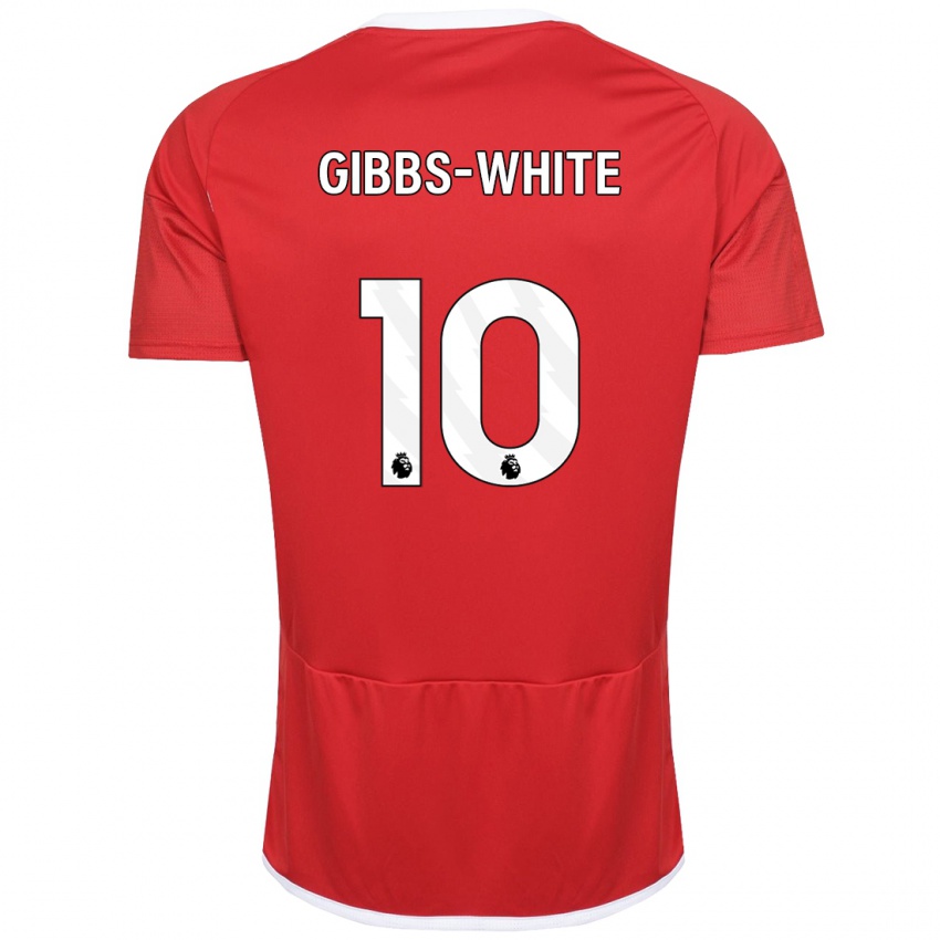 Niño Camiseta Morgan Gibbs-White #10 Rojo 1ª Equipación 2023/24 La Camisa