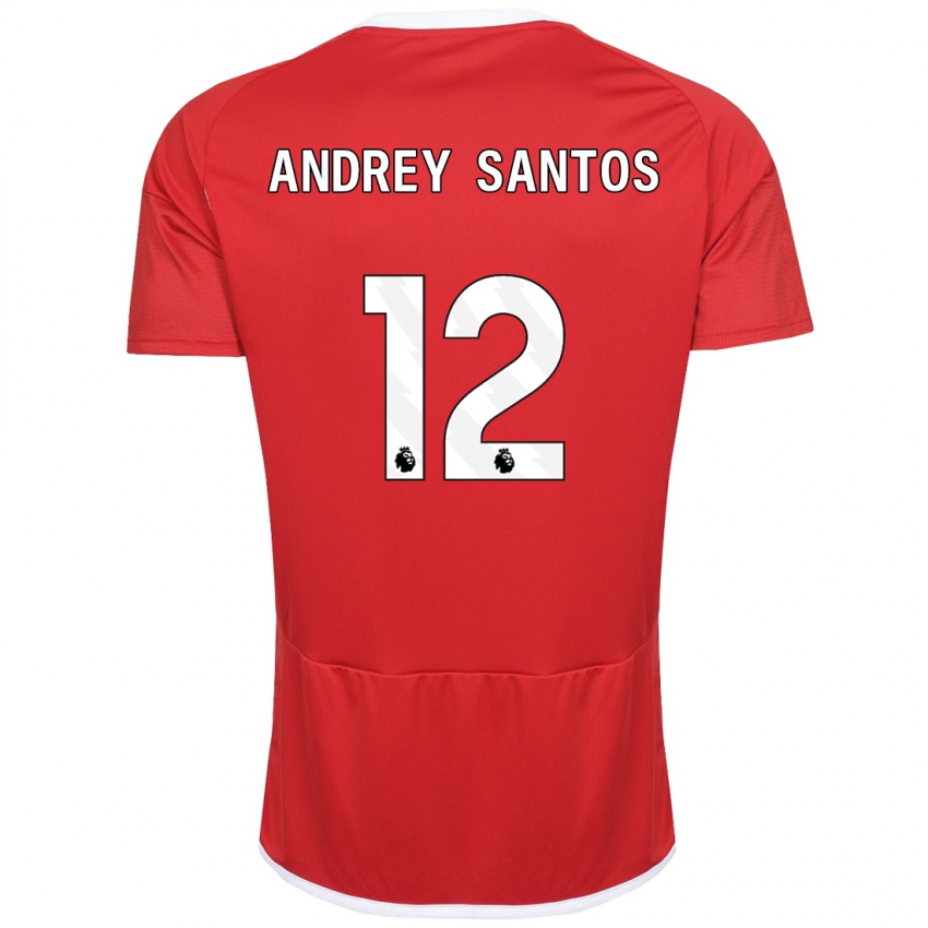 Niño Camiseta Andrey Santos #12 Rojo 1ª Equipación 2023/24 La Camisa