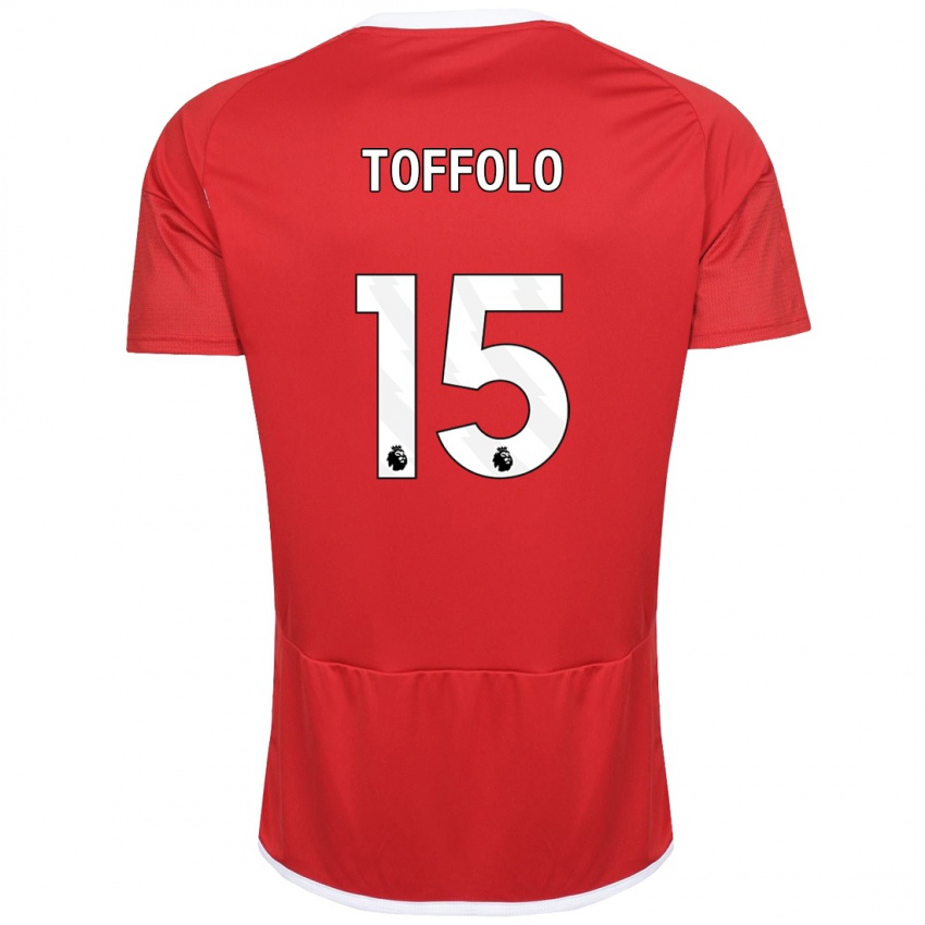Niño Camiseta Harry Toffolo #15 Rojo 1ª Equipación 2023/24 La Camisa
