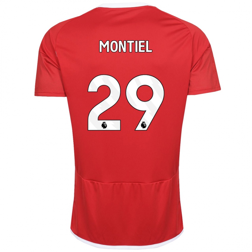 Niño Camiseta Gonzalo Montiel #29 Rojo 1ª Equipación 2023/24 La Camisa