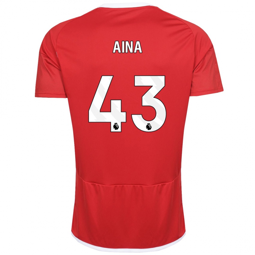 Niño Camiseta Ola Aina #43 Rojo 1ª Equipación 2023/24 La Camisa
