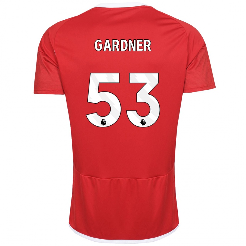 Niño Camiseta Joe Gardner #53 Rojo 1ª Equipación 2023/24 La Camisa