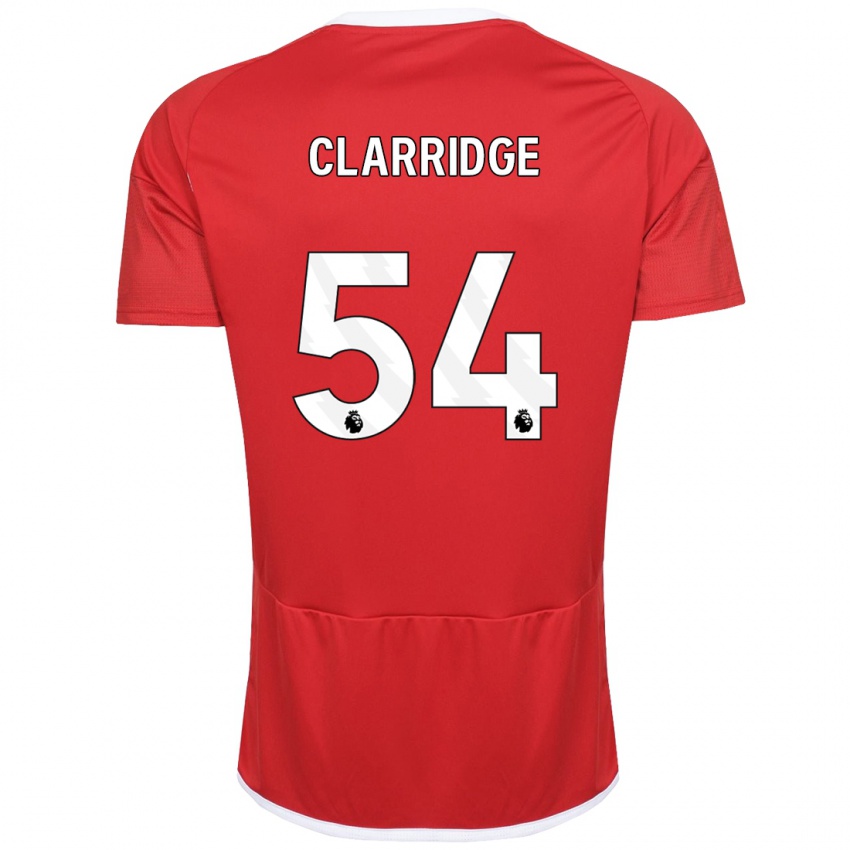 Niño Camiseta James Clarridge #54 Rojo 1ª Equipación 2023/24 La Camisa